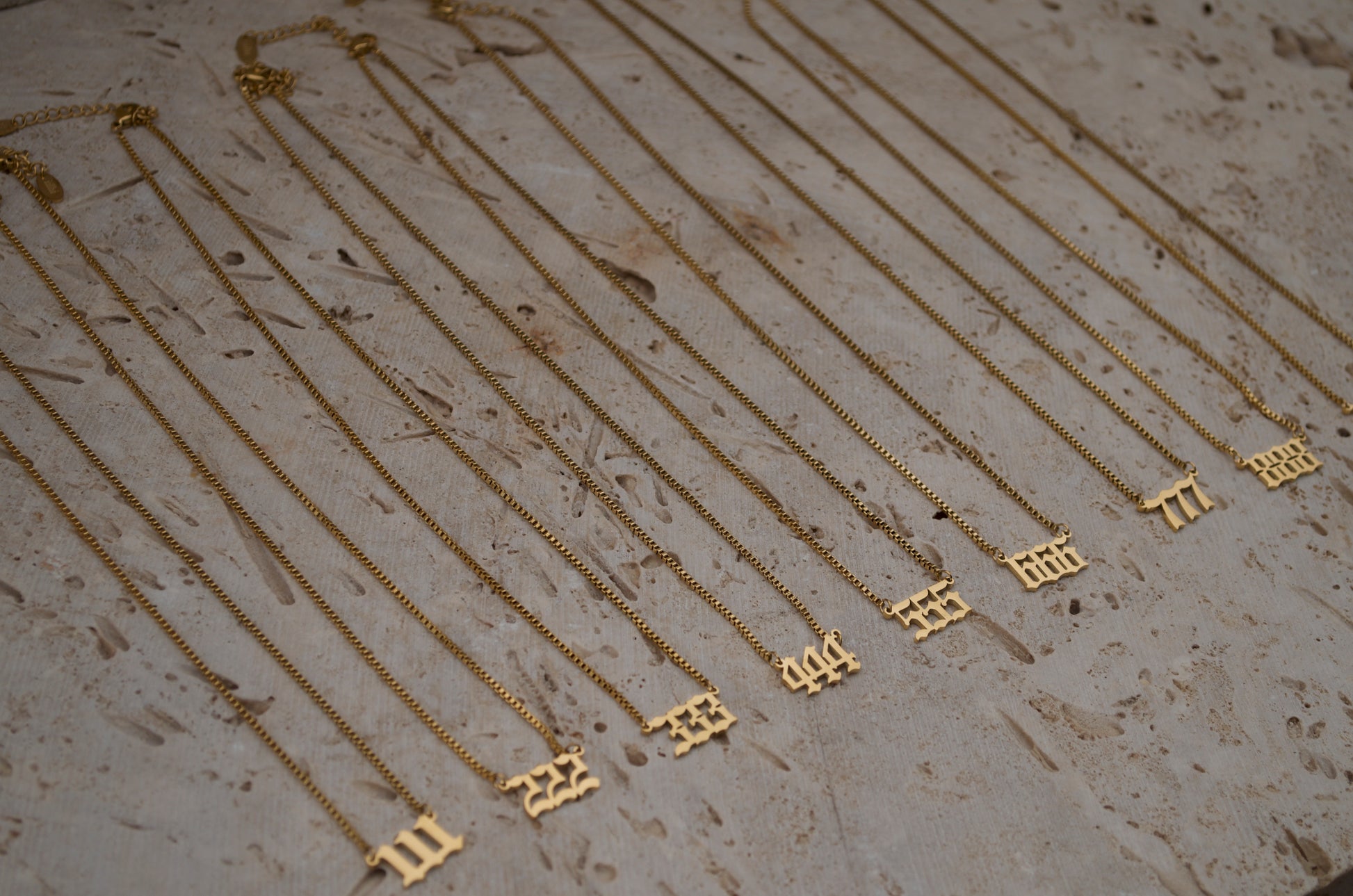 Gold necklaces